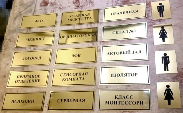 Таблички с лазерной гравировкой